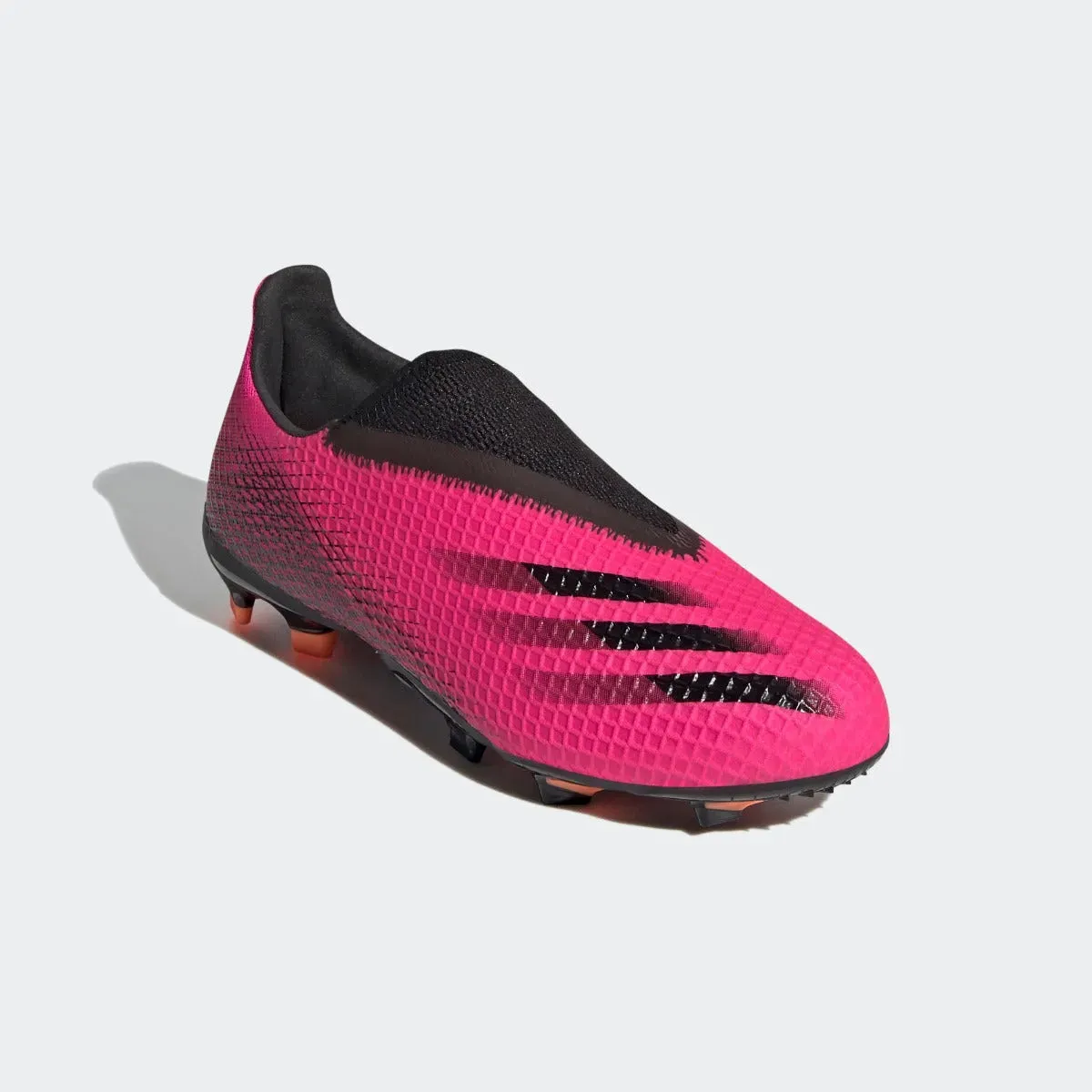 Adidas JR X Ghosted .3 Laceless FG - Pink-Black-Orange
