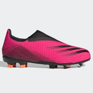 Adidas JR X Ghosted .3 Laceless FG - Pink-Black-Orange