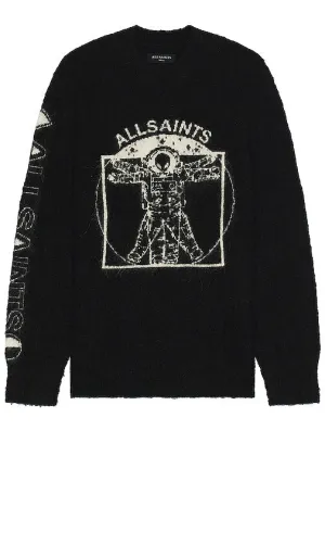 ALLSAINTS Insignia Crew in Black