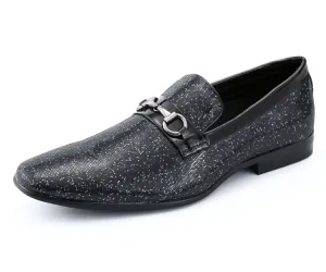 Amali Luxe Black Glitter Loafers Men's Glitter Upper