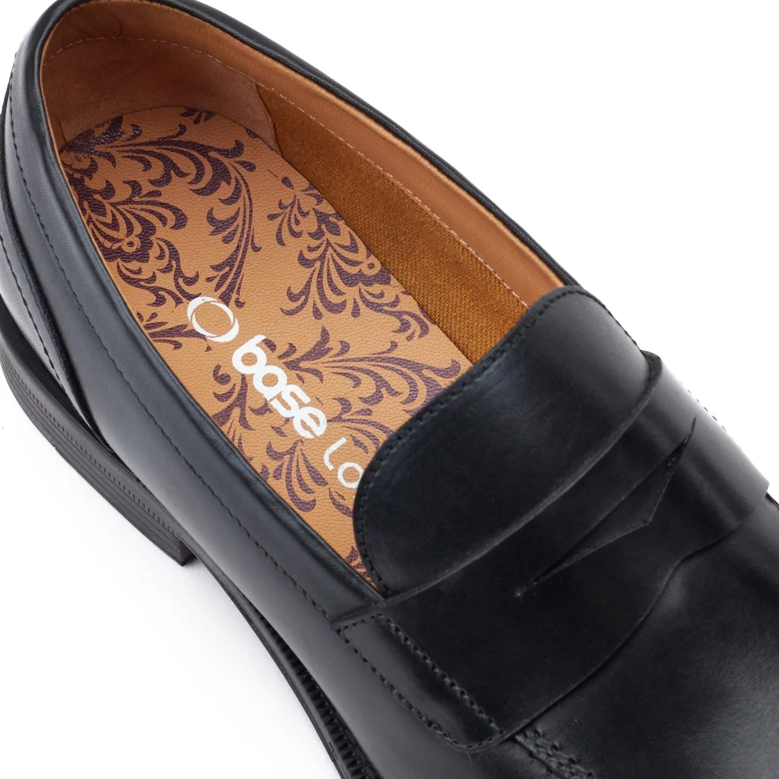 Base London Kennedy Leather Men's Black Slip-On Shoes