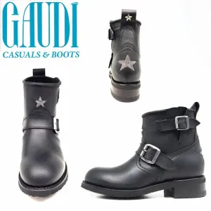 Biker boots short metallic star
