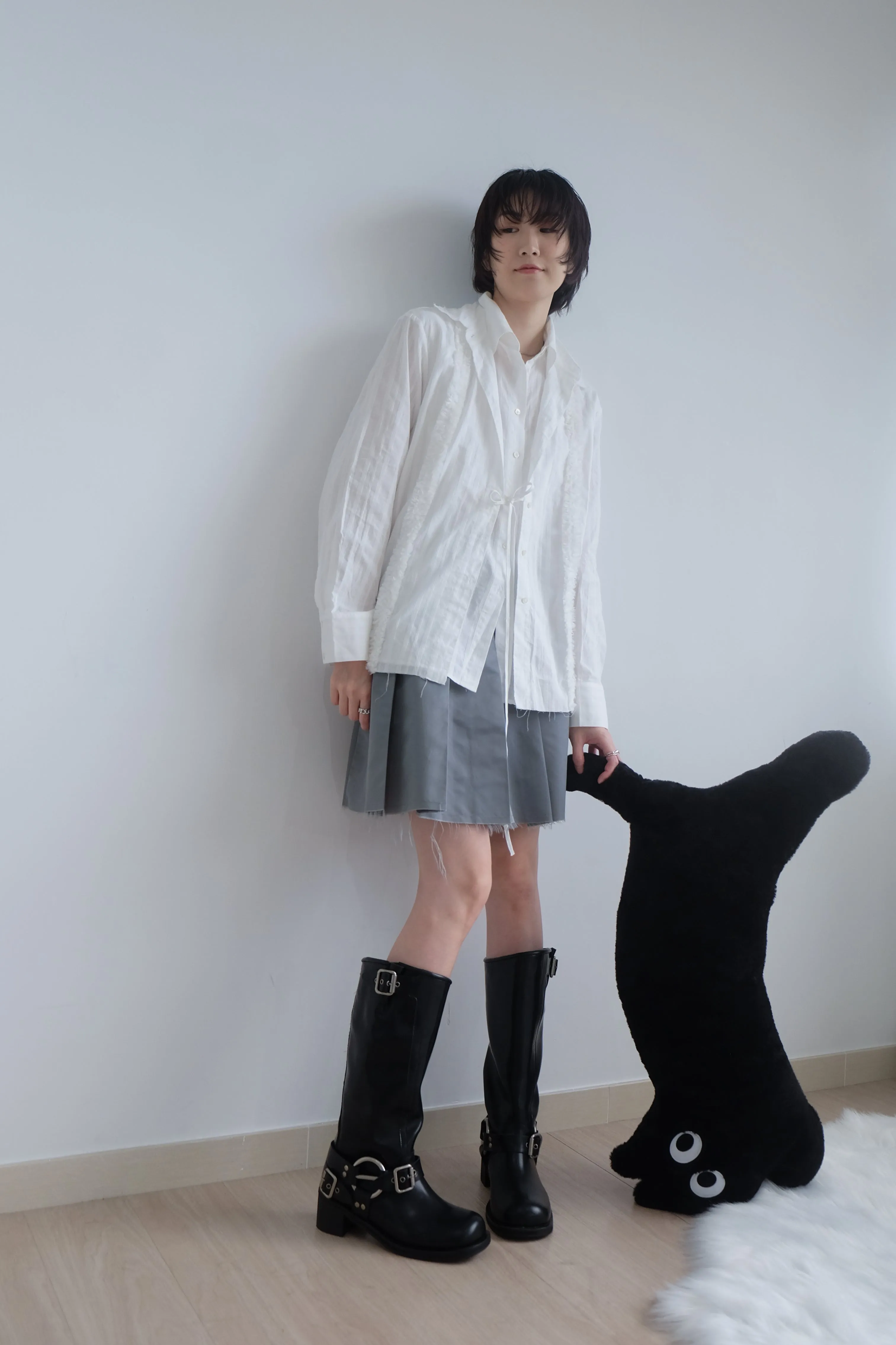 ✨推！Biker Cowhide Leather Boots