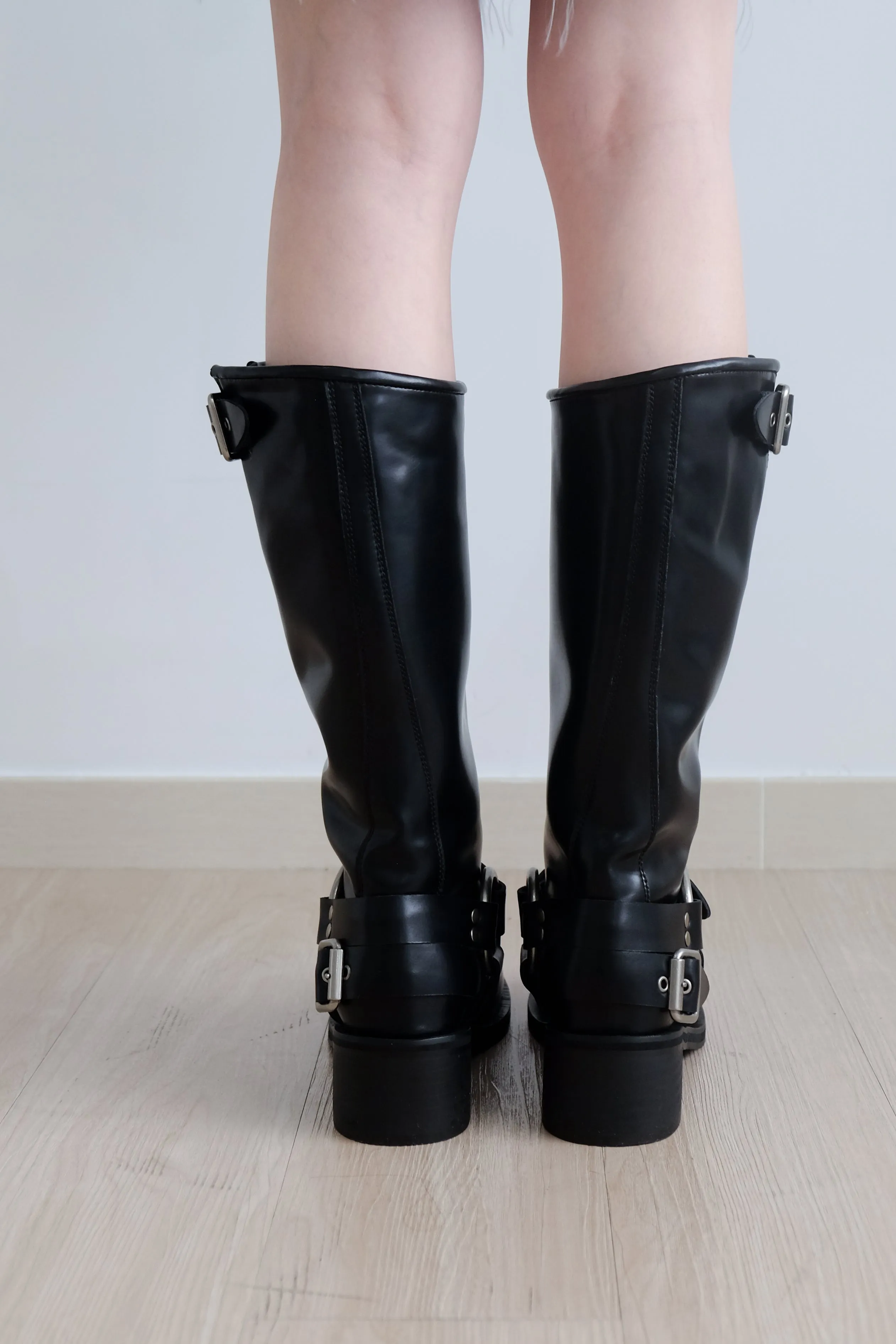✨推！Biker Cowhide Leather Boots