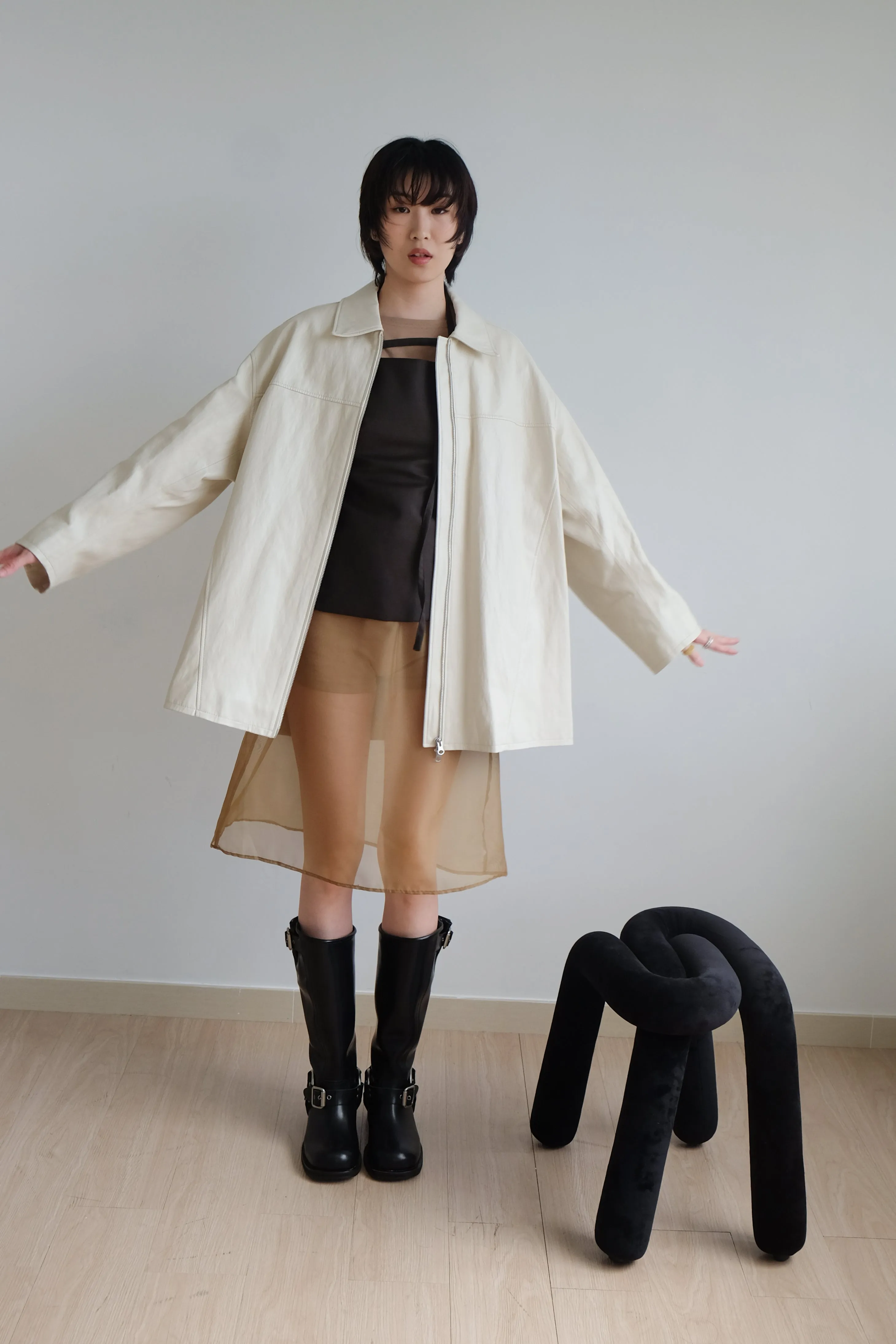 ✨推！Biker Cowhide Leather Boots