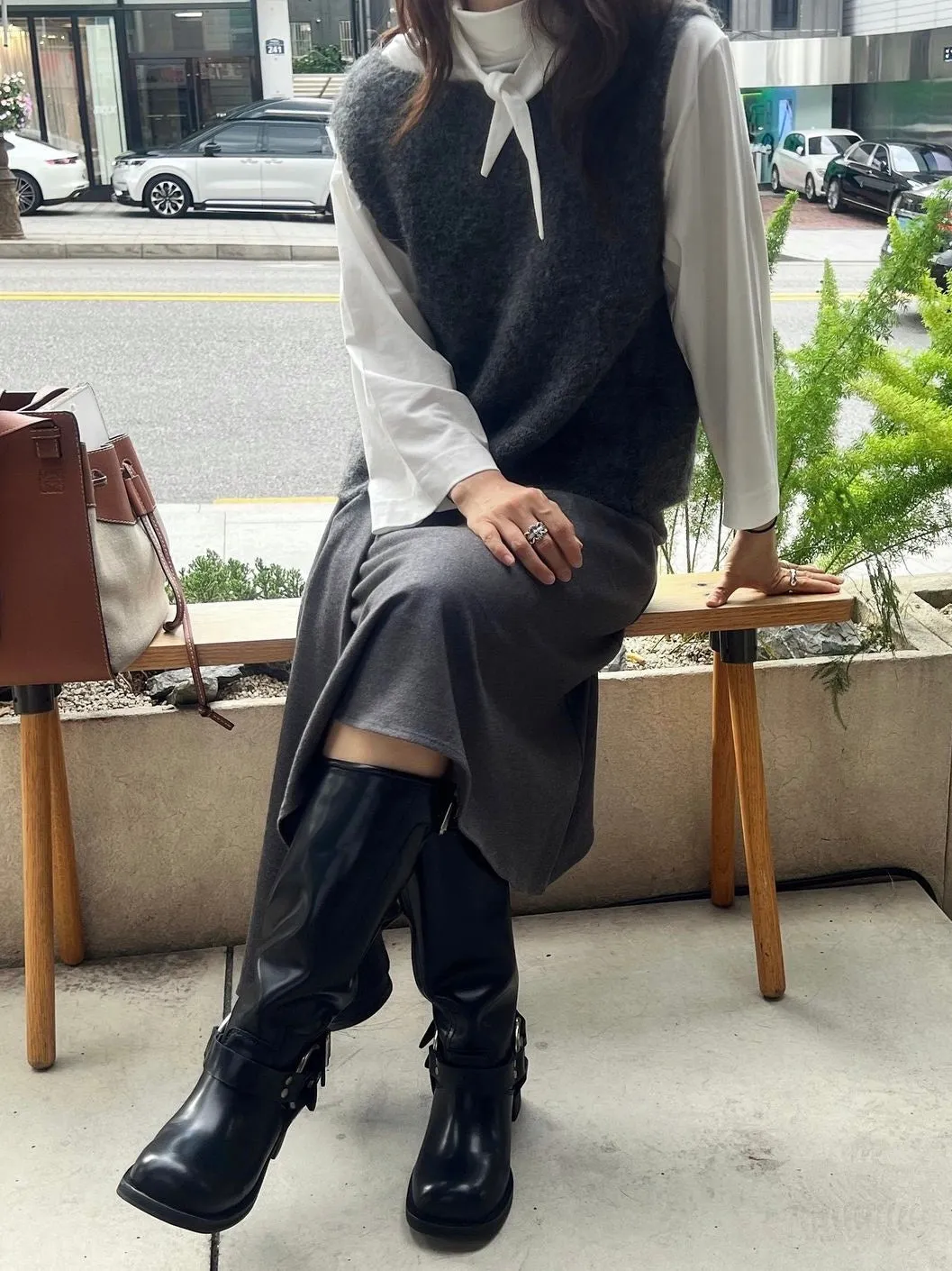 ✨推！Biker Cowhide Leather Boots