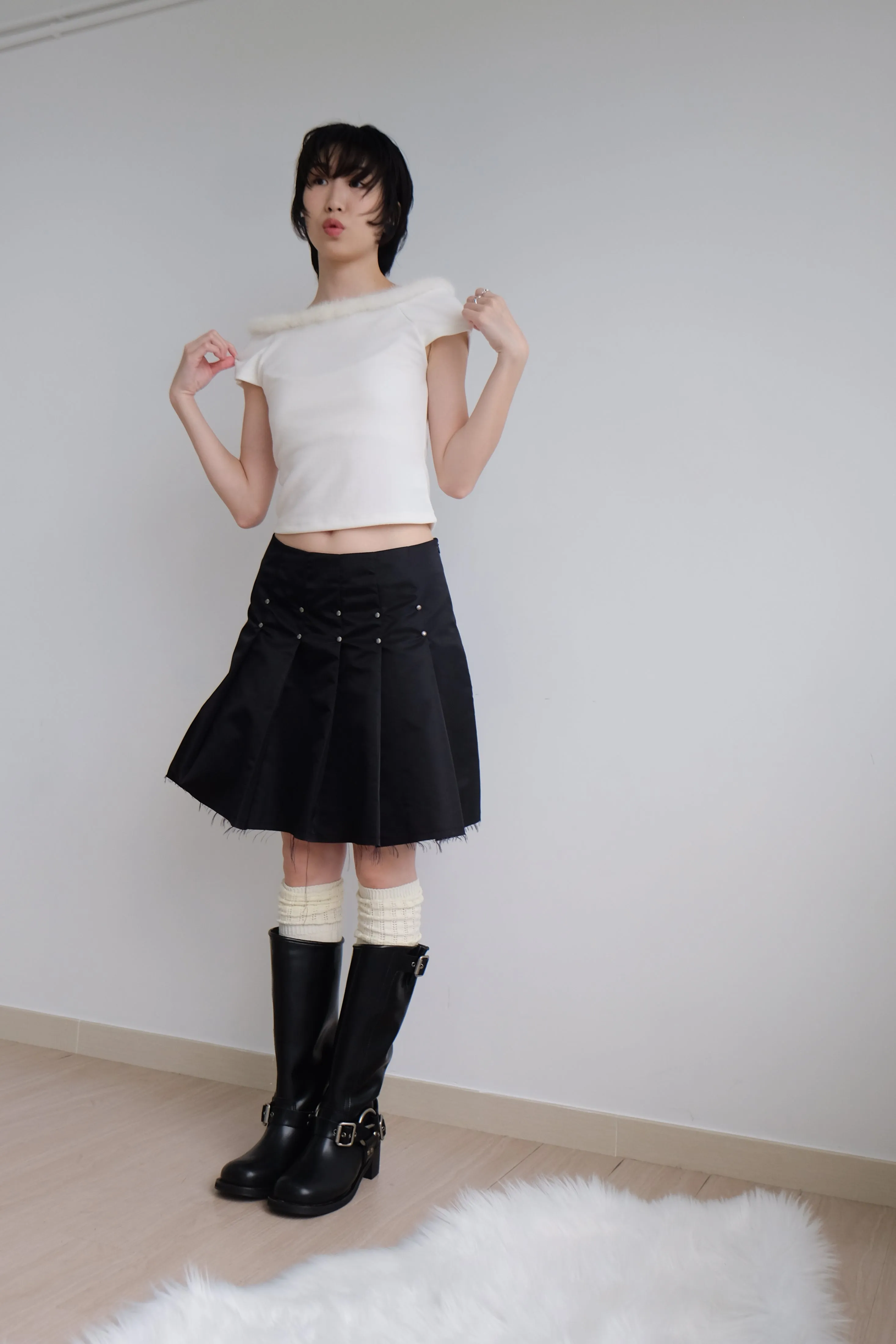 ✨推！Biker Cowhide Leather Boots
