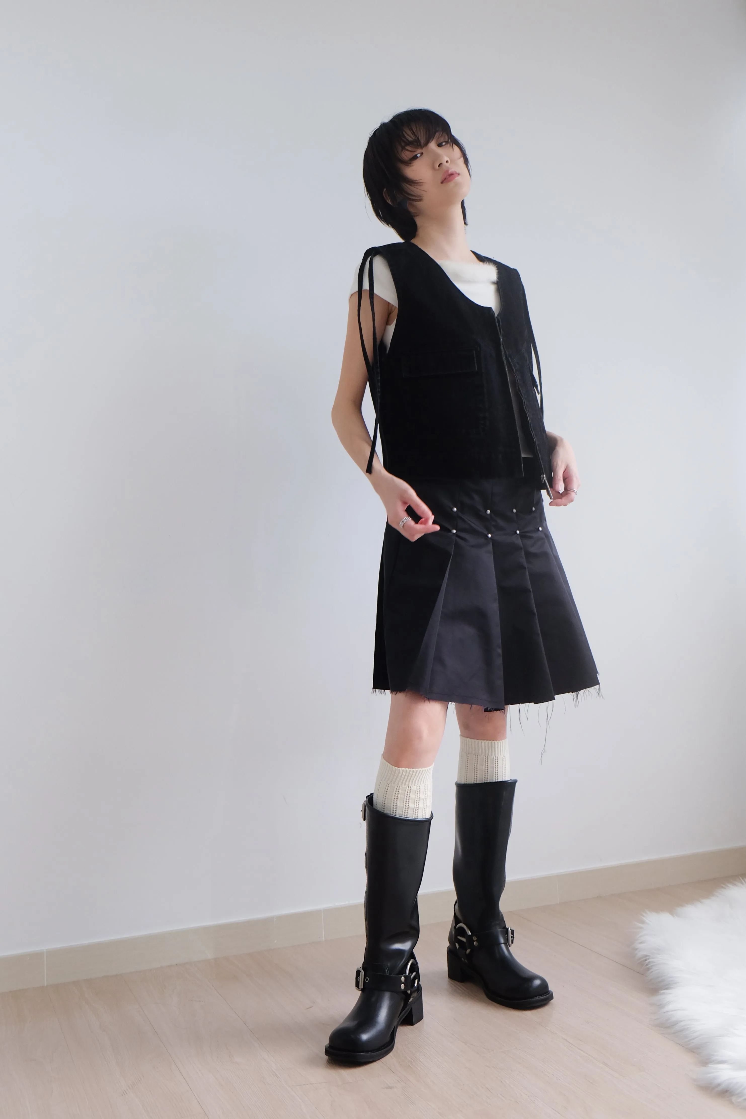 ✨推！Biker Cowhide Leather Boots