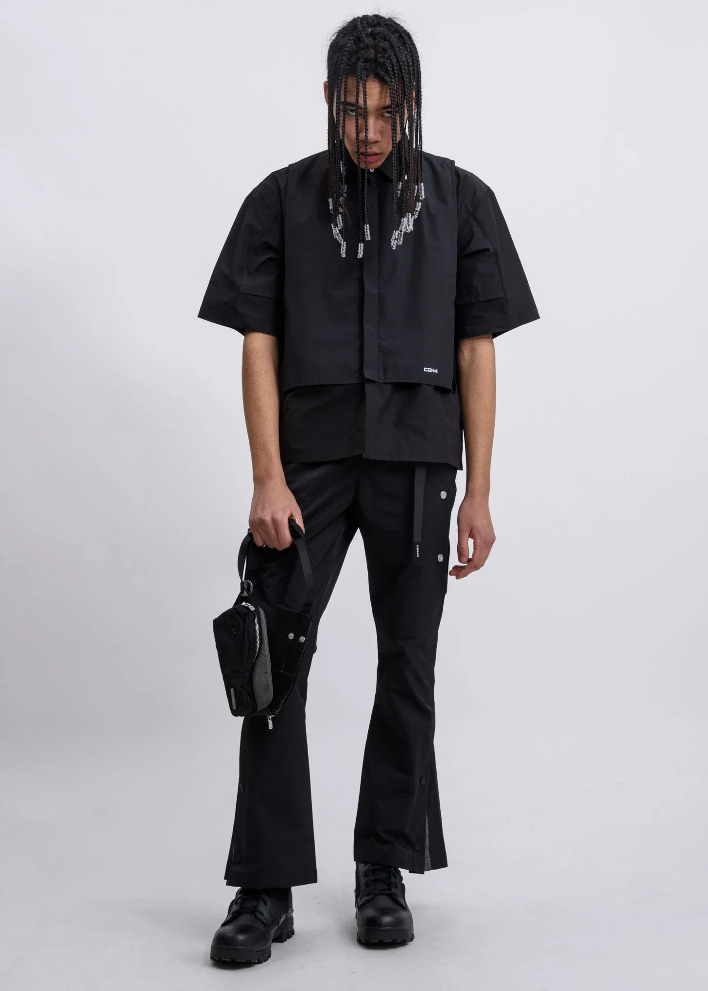 Black Fairshaped Panelled Track Pants