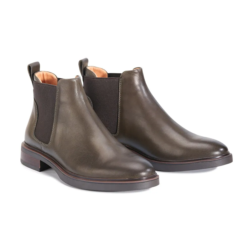 BLAIZ LEATHER LOW CUT CHELSEA BOOTS