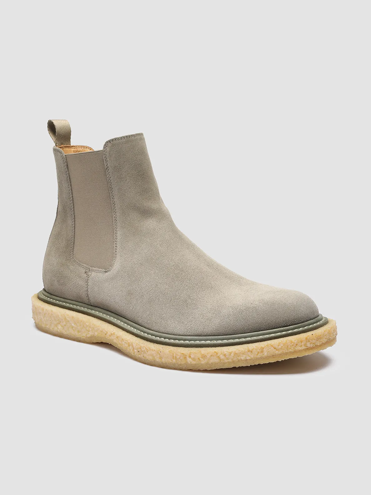 BULLET 002 - Green Suede Chelsea Boots