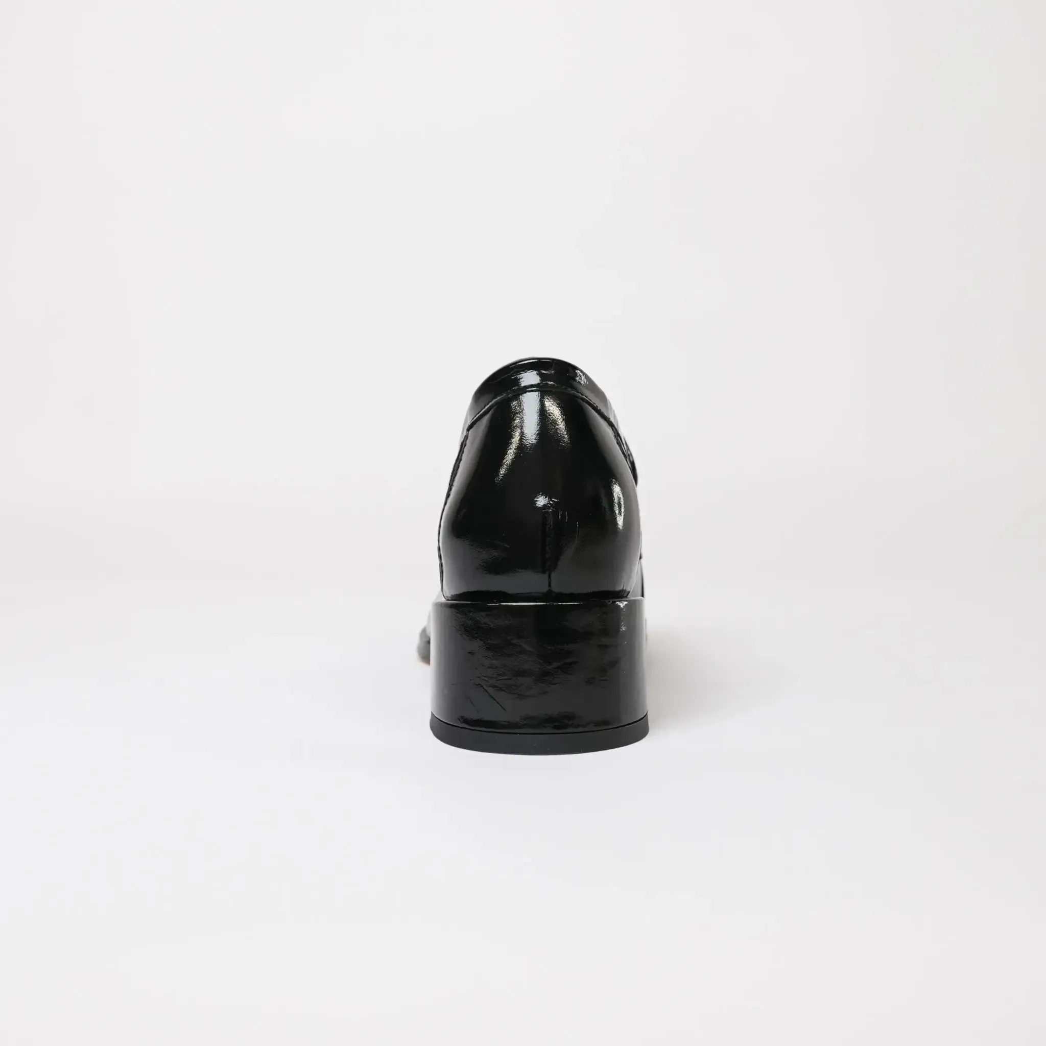 Cass Black Crinkle Loafers