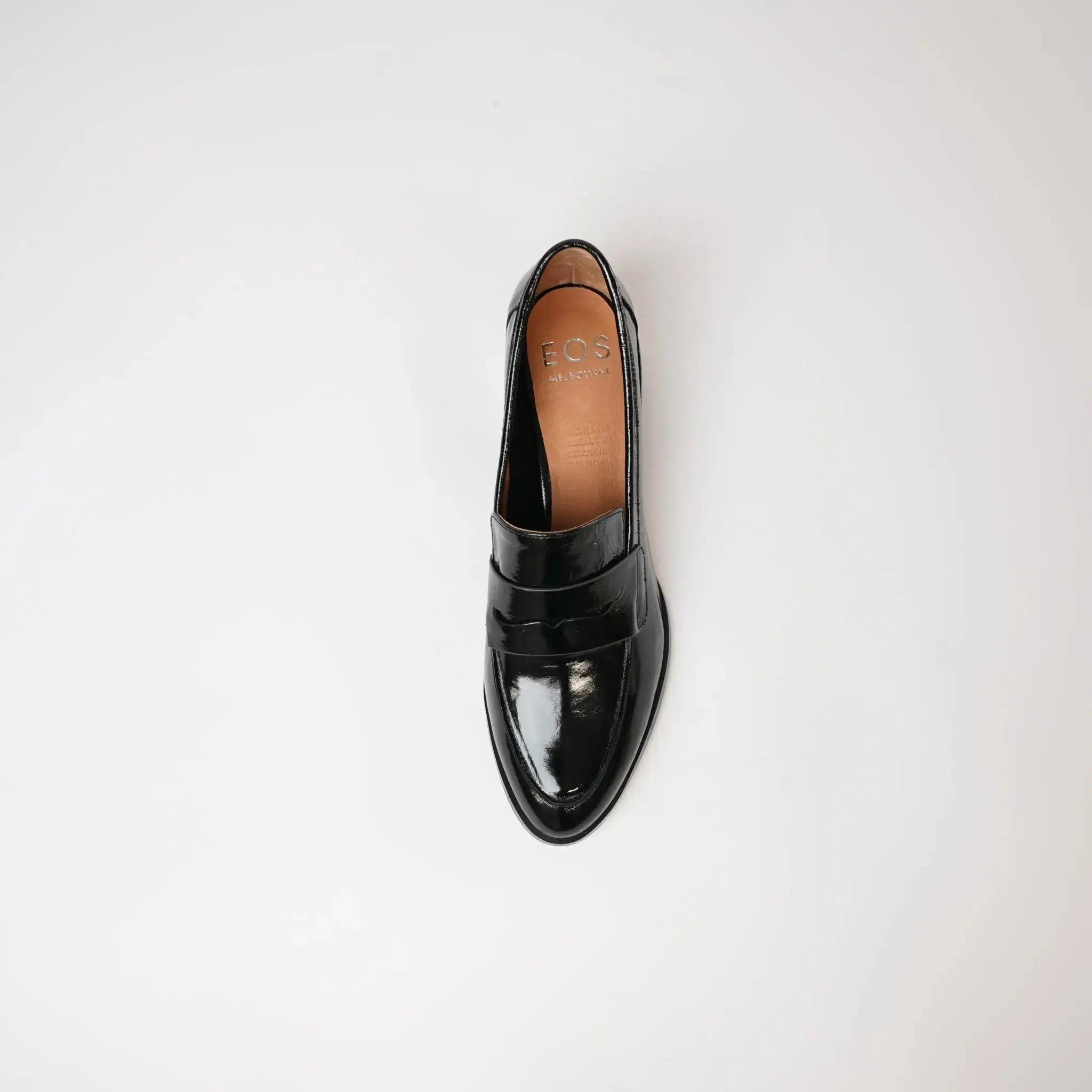 Cass Black Crinkle Loafers
