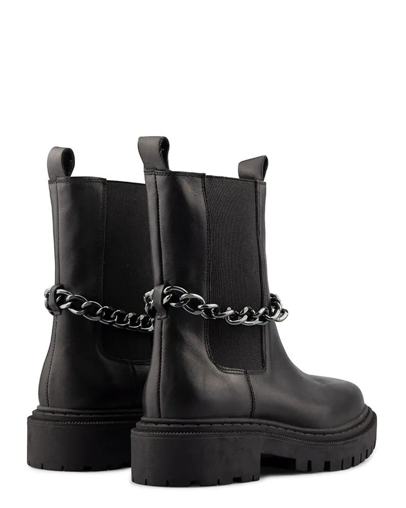 Chelsea Chain biker boots - back