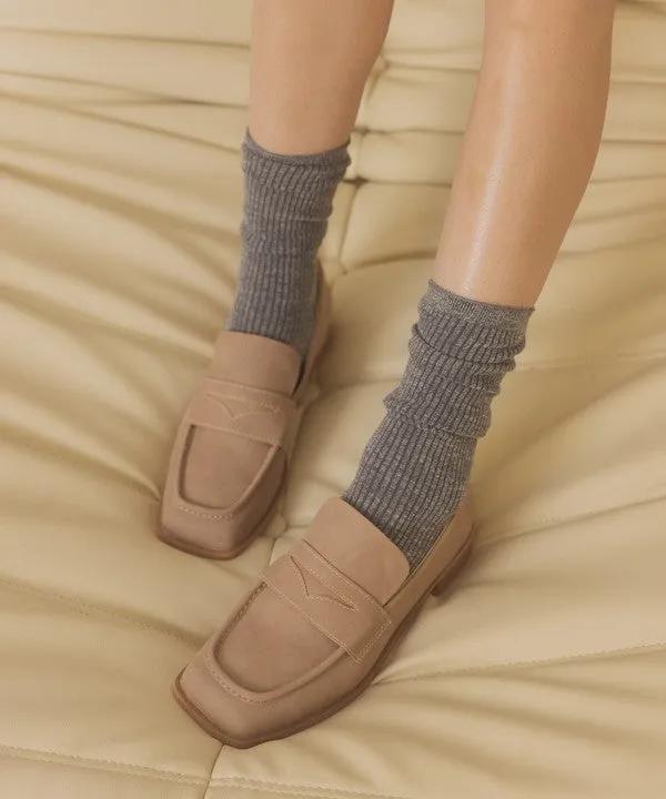 Chic Square Toe Loafers