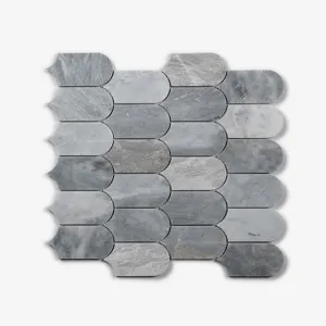 Cottesloe Carrara Grey Feather Honed Marble Mosaic 50 x 130mm