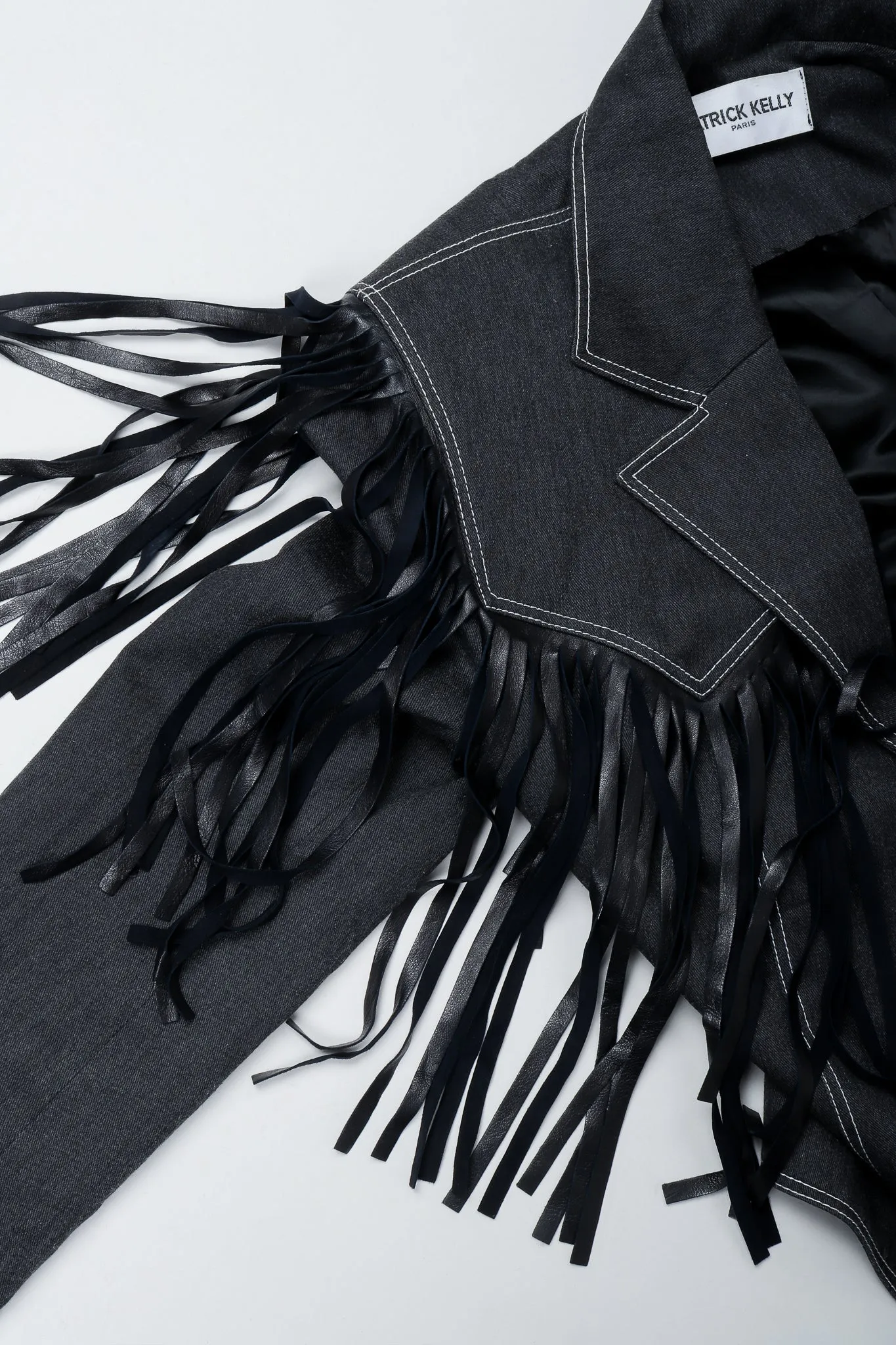 Denim Yoke Fringe Jacket