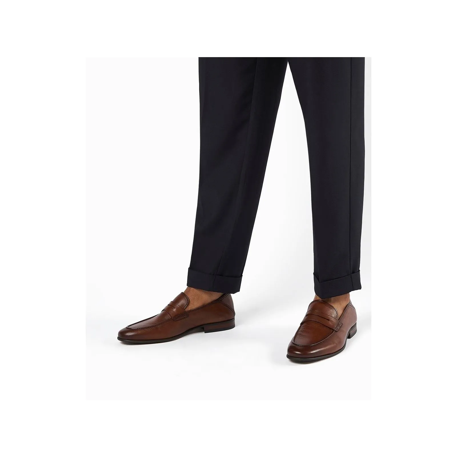 Dune Sync Leather Men's Tan Loafers