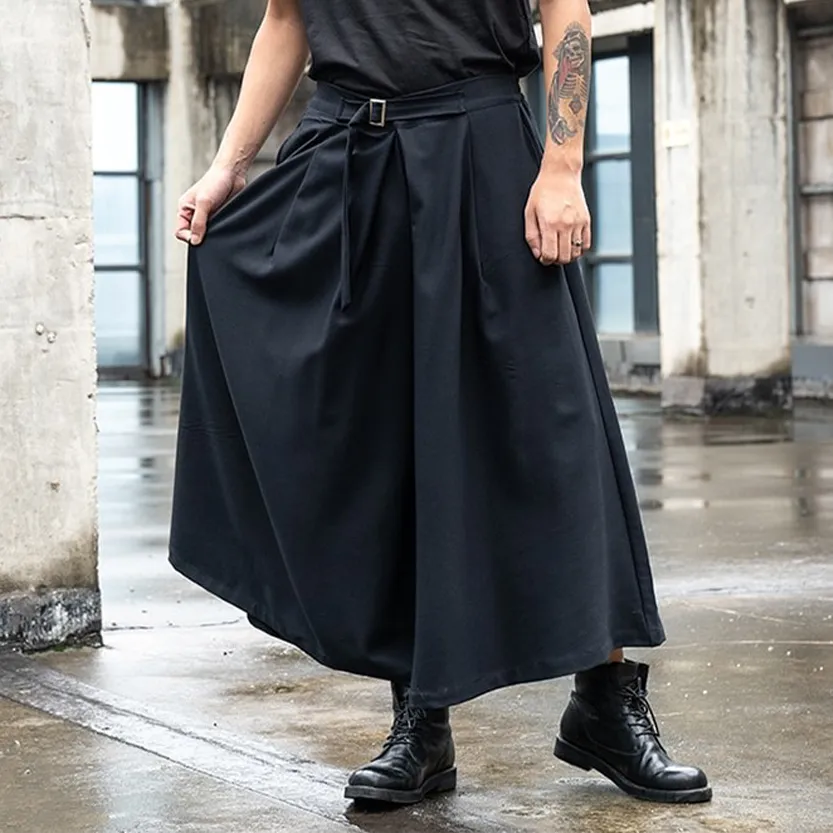 Funki Buys | Skirts | Men's Japanese Streetwear Long Skirt