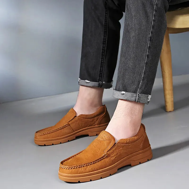 Hnzxzm Men's Shoes New Men's Casual 100% Genuine Leather Cowhide Sets Business Shoes Soft Comfortable Business Formal Shoes Big Size