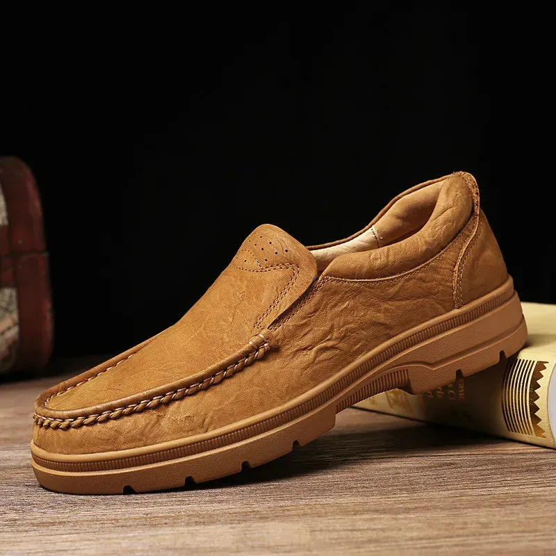 Hnzxzm Men's Shoes New Men's Casual 100% Genuine Leather Cowhide Sets Business Shoes Soft Comfortable Business Formal Shoes Big Size
