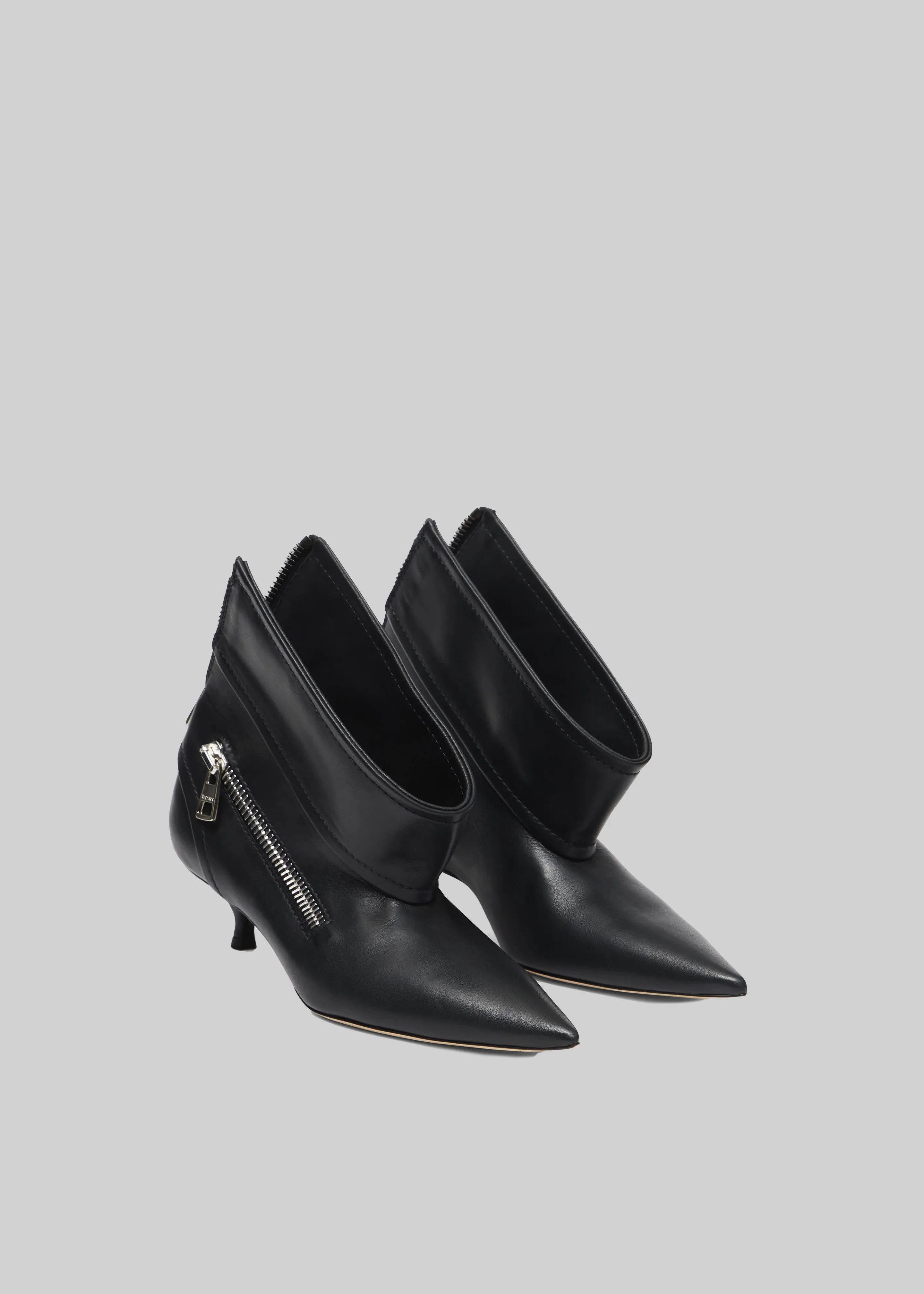 JW Anderson Kitten Heel Biker Boots - Black