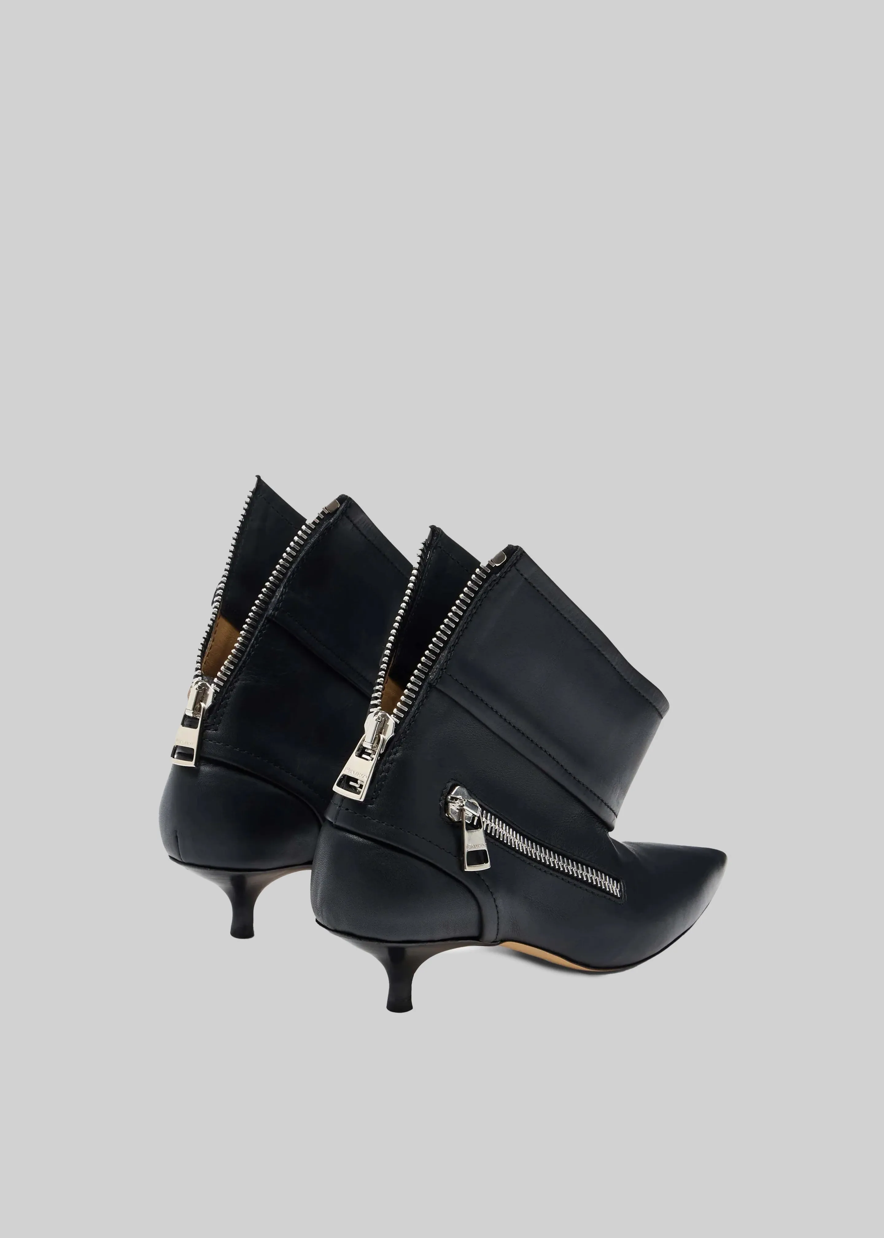 JW Anderson Kitten Heel Biker Boots - Black