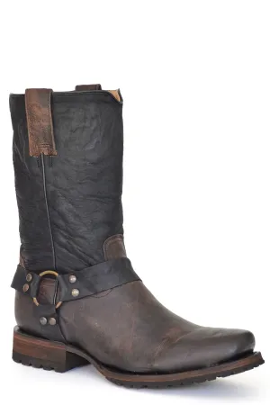 MENS WAXY BROWN LEATHER VAMP