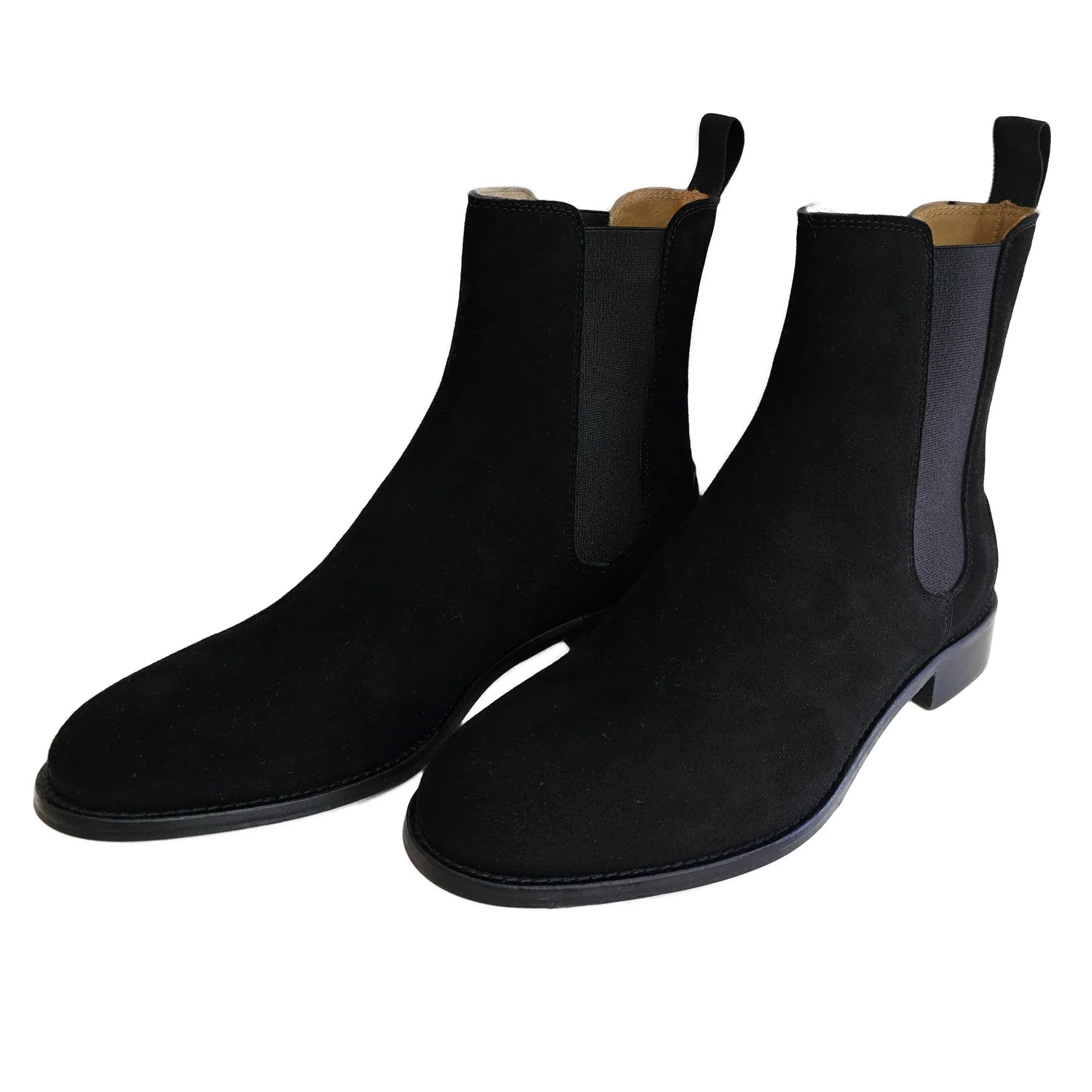 Milliways, Wildleder-Chelseaboots in Schwarz