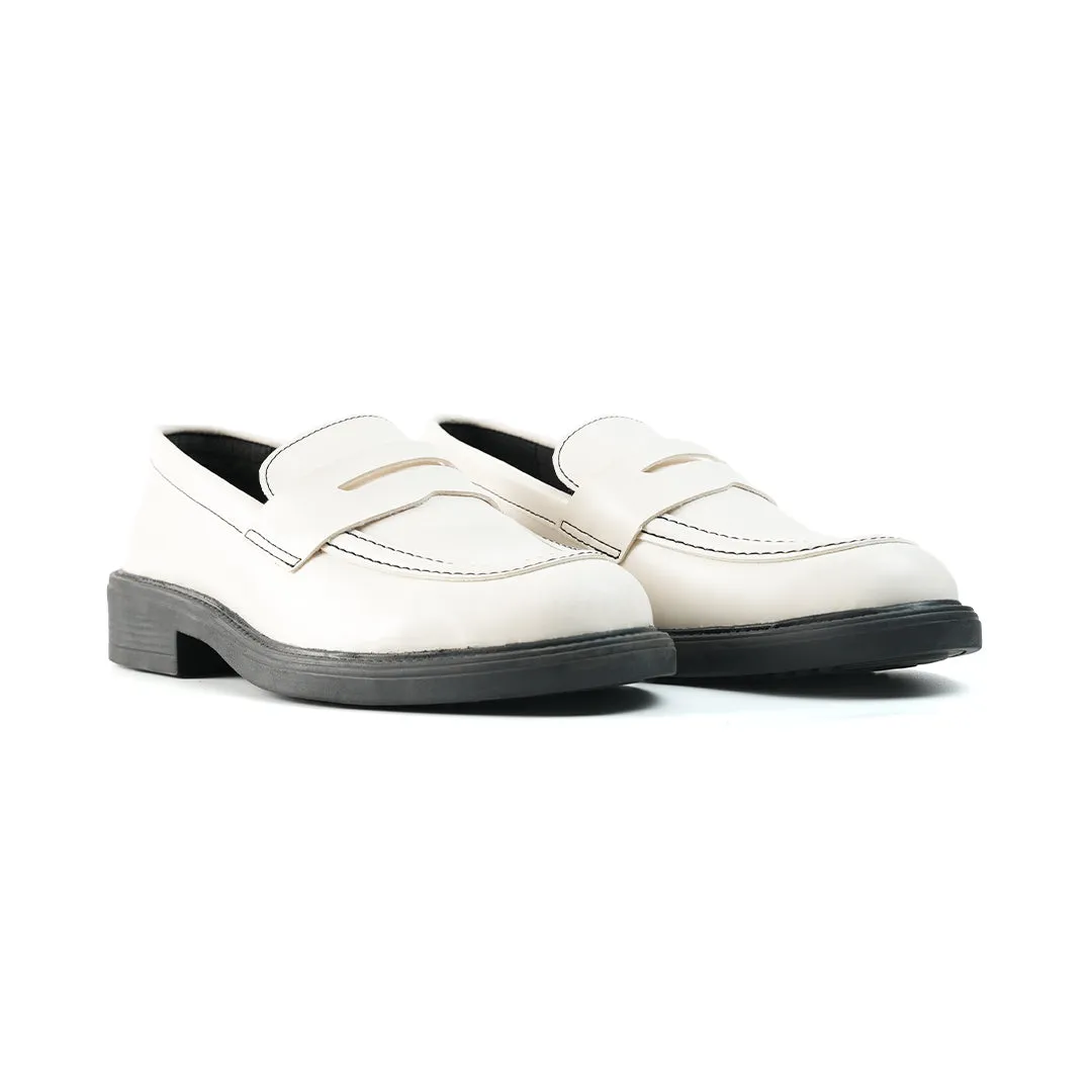 Monkstory Cosmopolitan Penny Loafers  - Off White