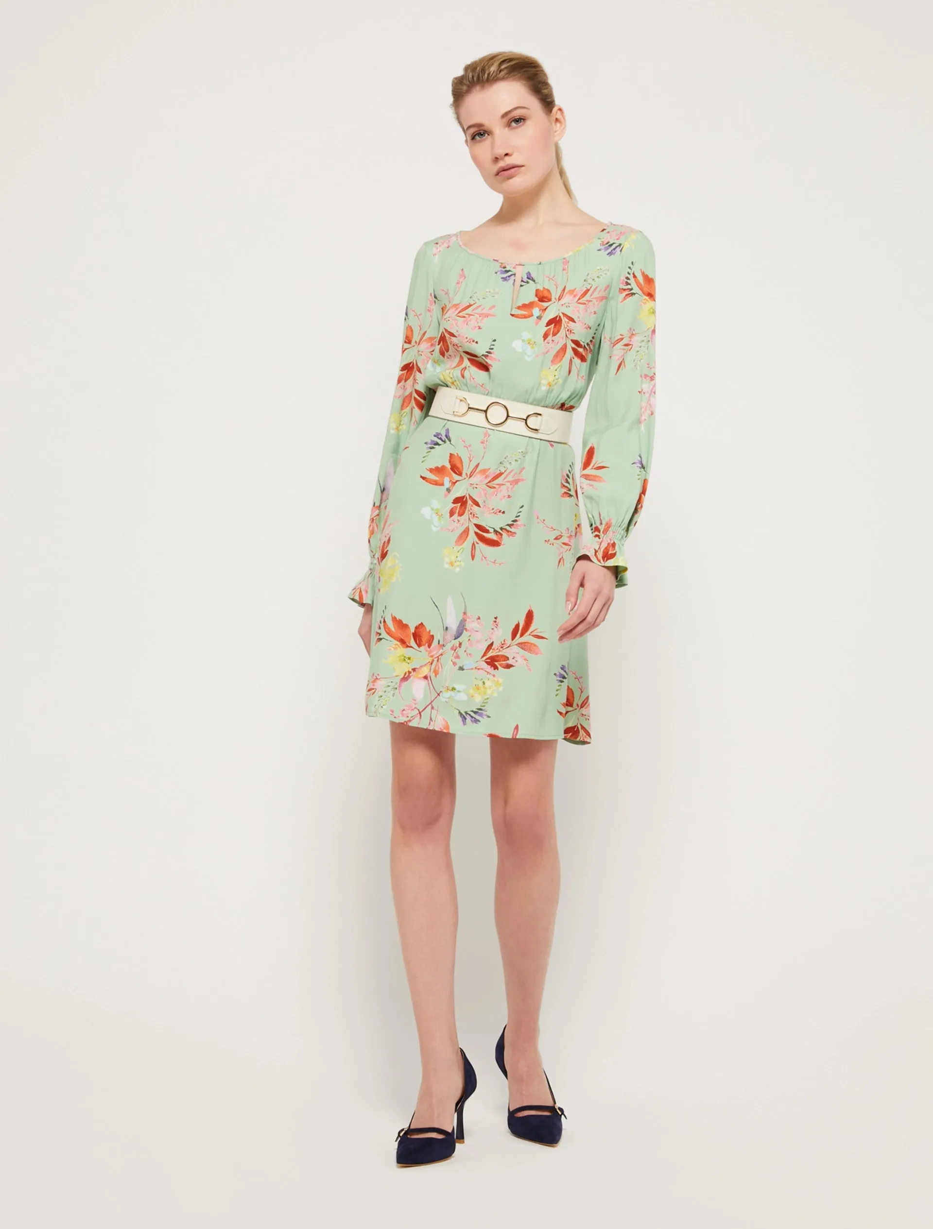 Penny Black Viscose Sable Dress | Sagre Green