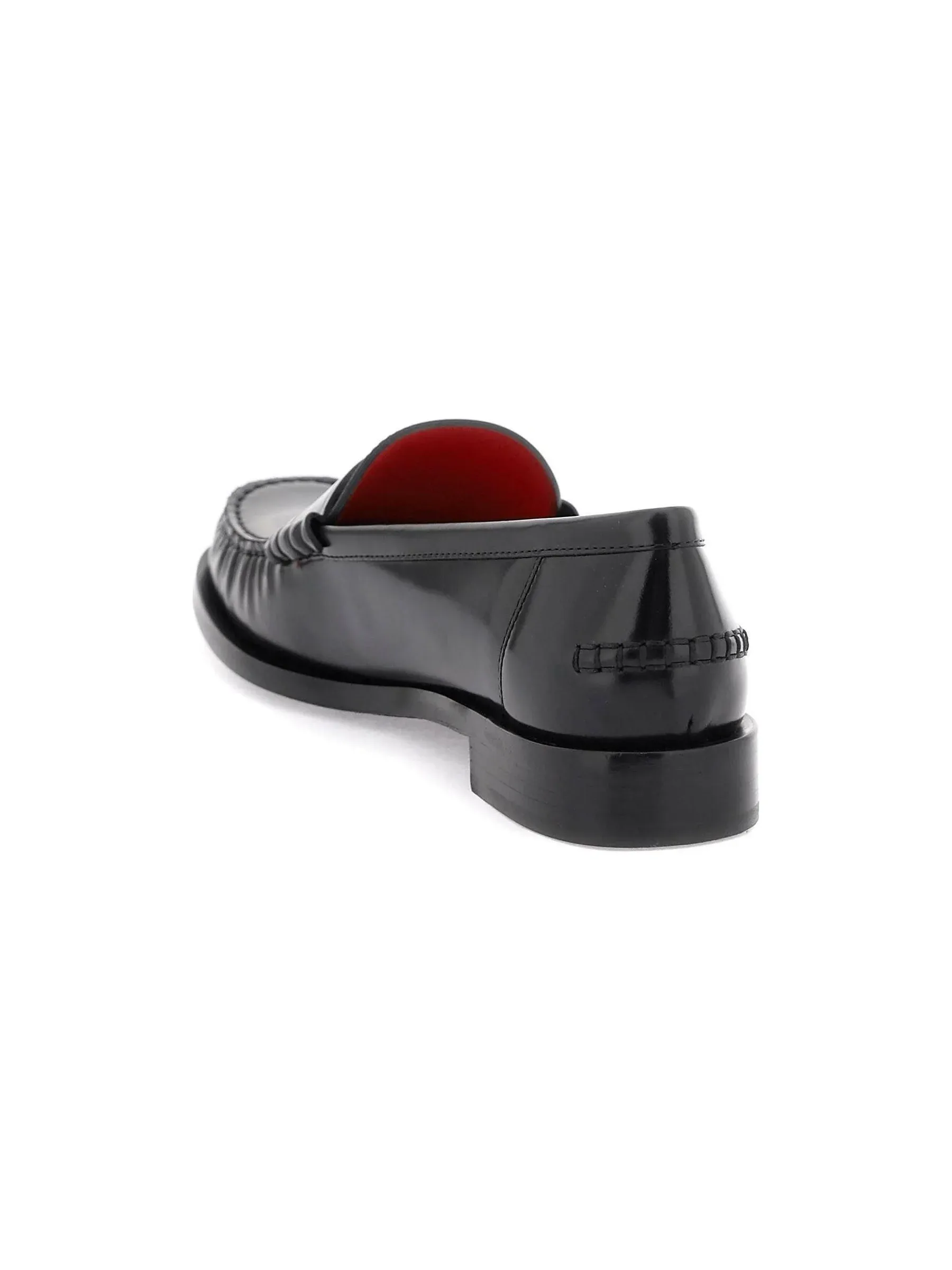 Penny Embossed Leather Loafers