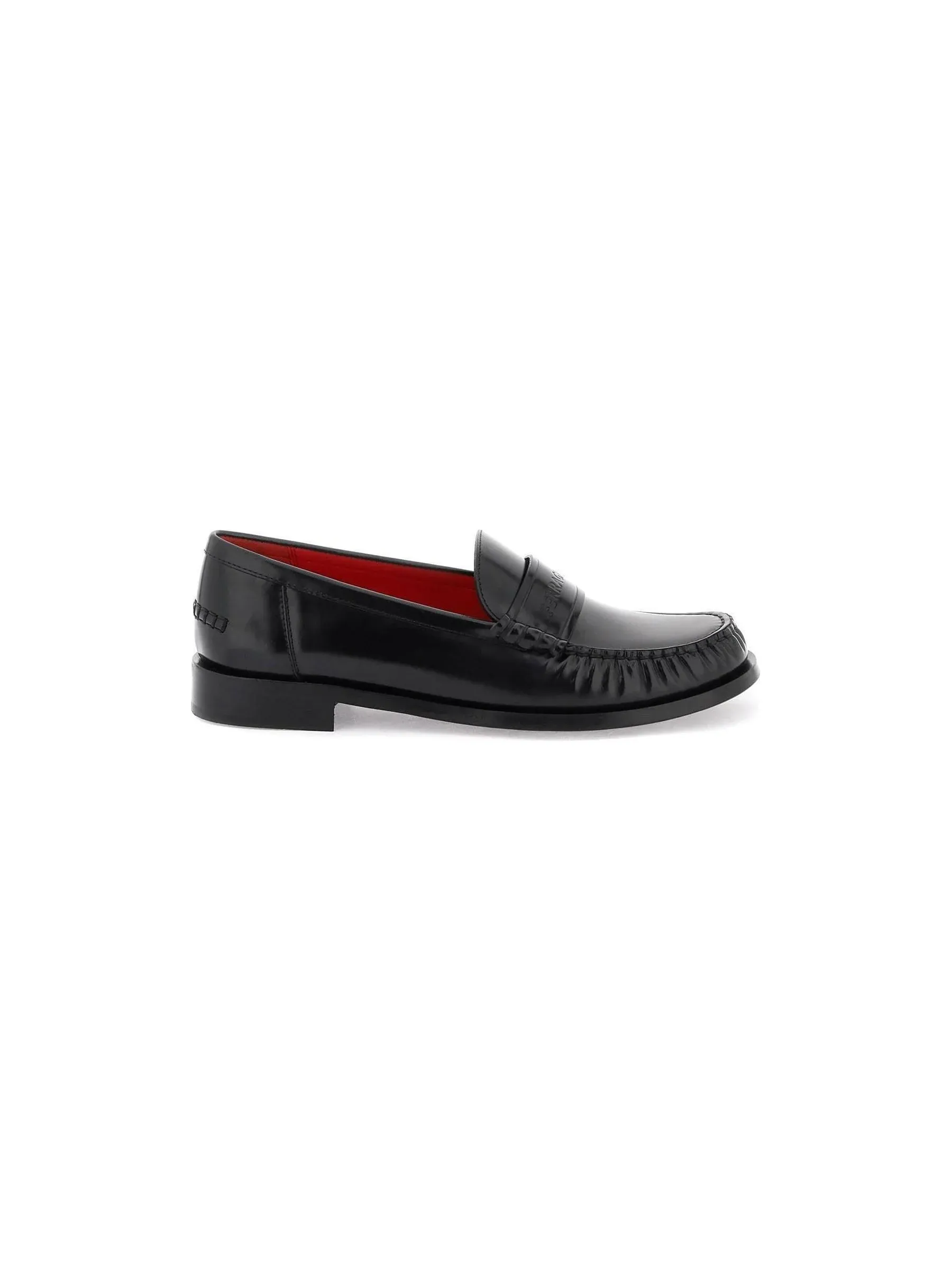 Penny Embossed Leather Loafers