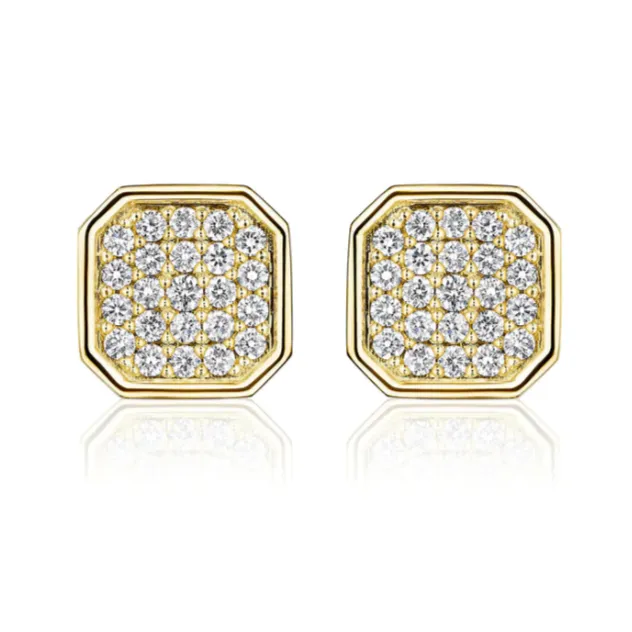 Penny Preville Asscher Shape Pavé Stud Earrings