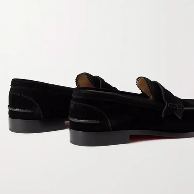 penny straps loafers Suede