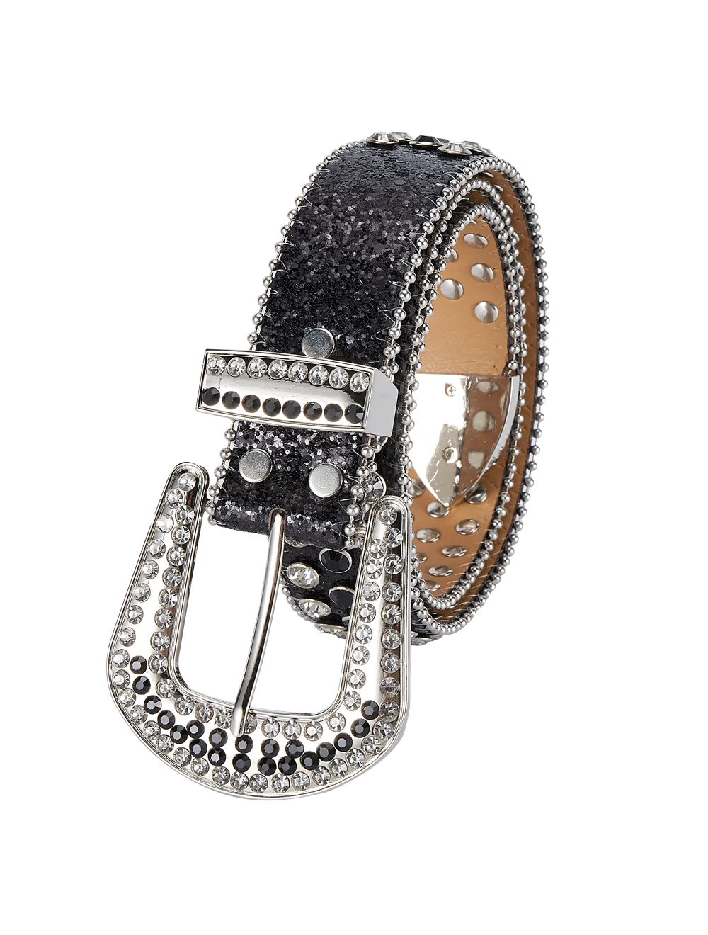 Premium Strap Biker Bling Rhinestones Crystal Diamonds Belt