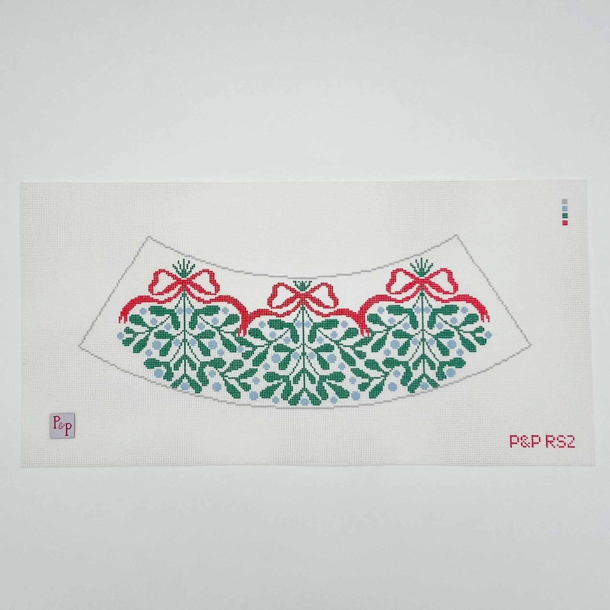 Red Bow Mistletoe Lamp Shade Canvas