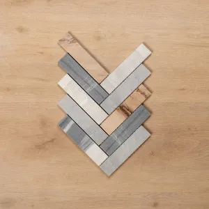 Sample of Cottesloe Blue Sandstone Herringbone Honed Marble Mosaic Tile