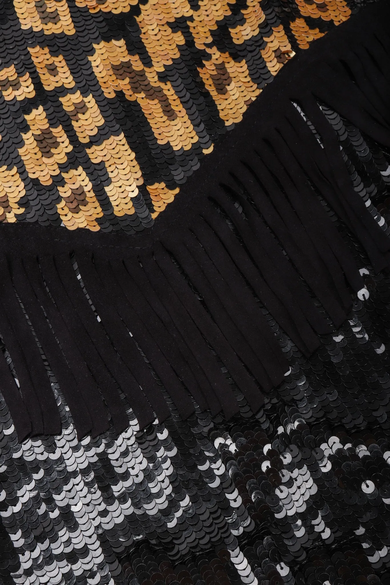 Sequined Fringe Moto Jacket
