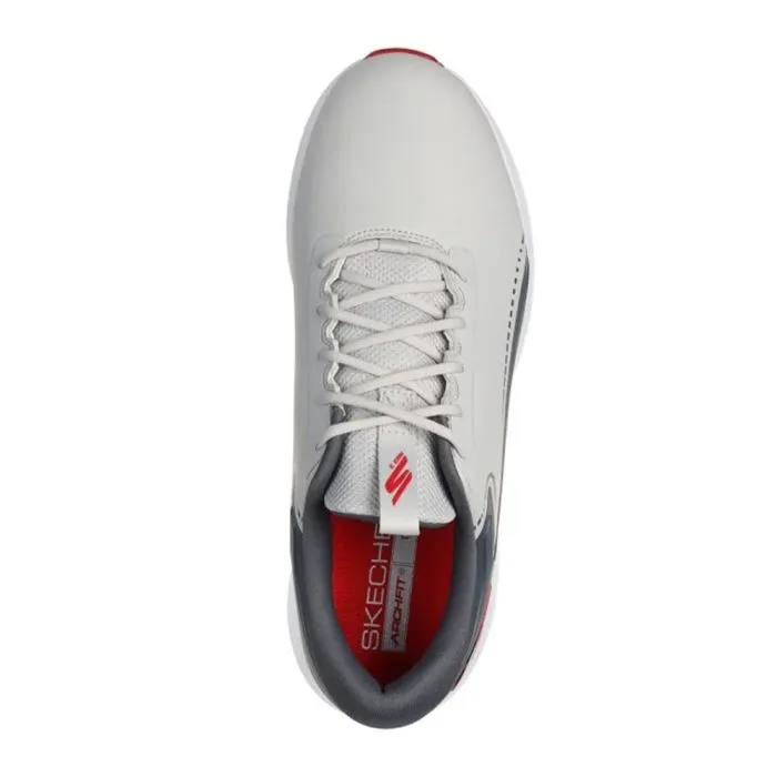Skechers Men's Max 3 MD Spikeless Golf Shoes - Gray/Red